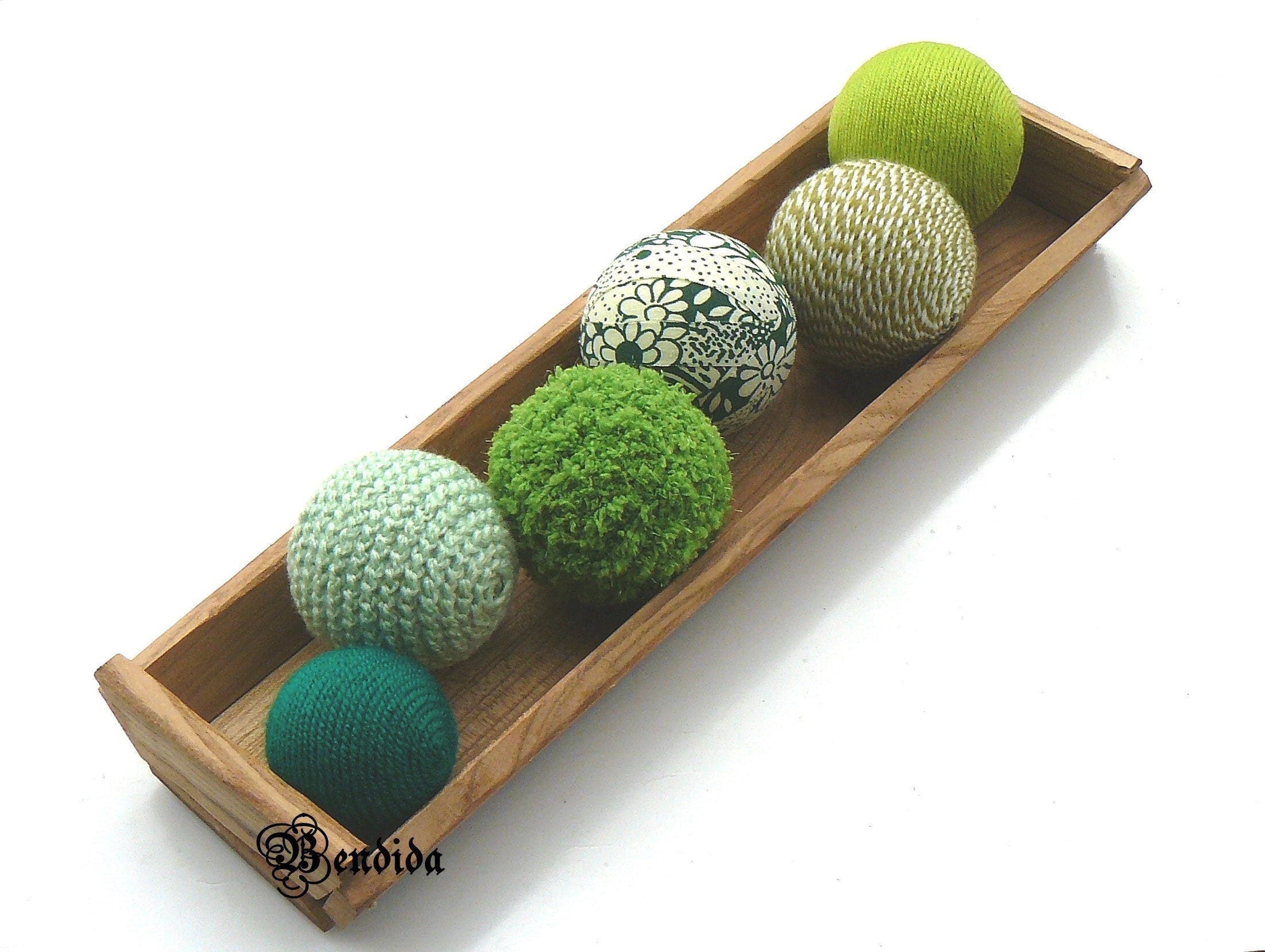 Green Decorative Balls for Bowl Vase Fillers Orbs Wrap Yarn Etsy