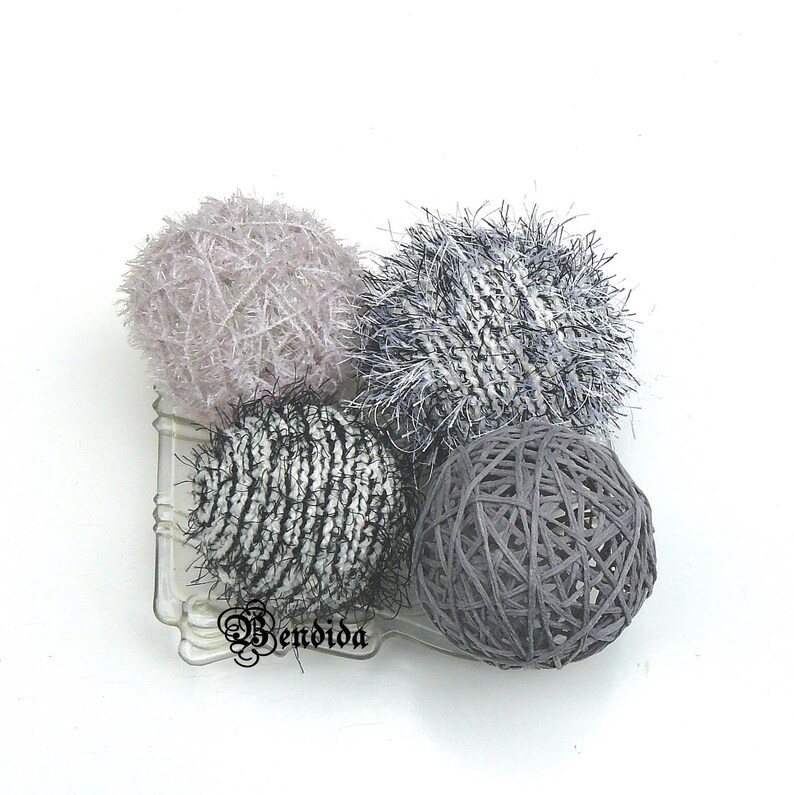 Gray Decorative Balls for Bowls Farmhouse Table Centerpiece Etsy