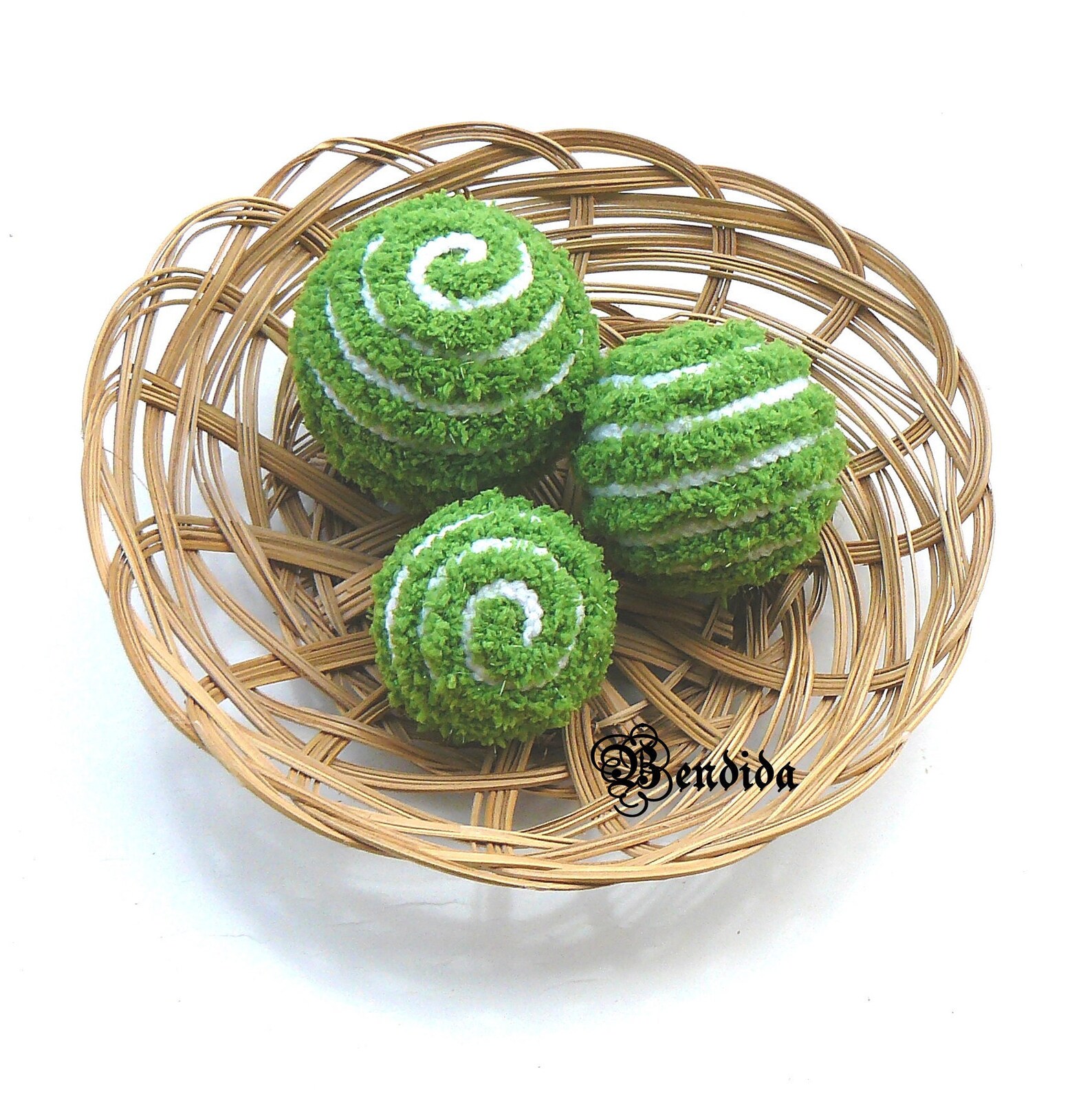 Green and White Decorative Balls for Bowl Vase Fillers Fuzzy Etsy