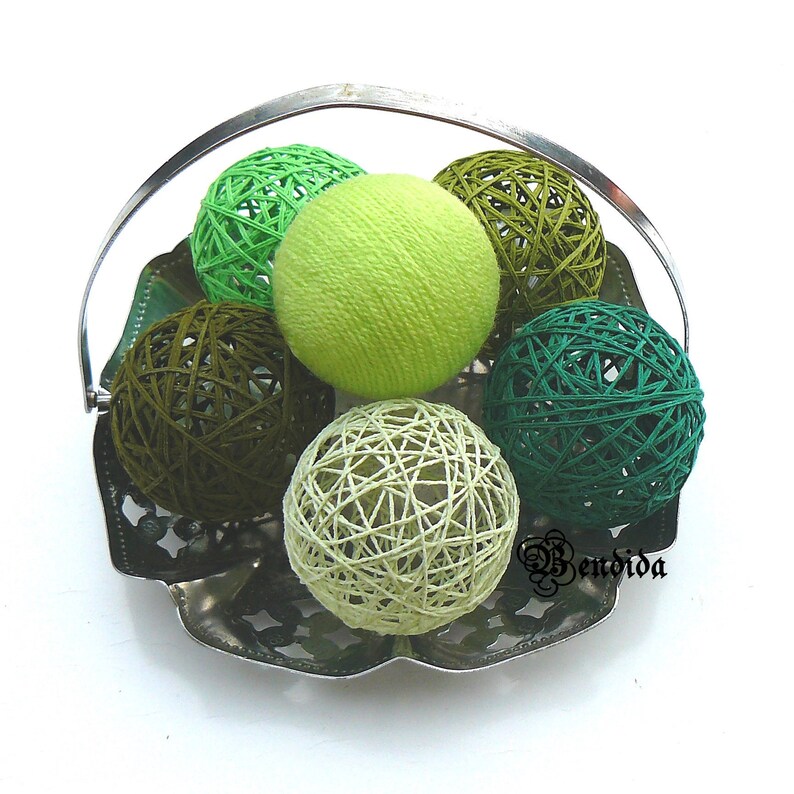 Green Decorative Balls for Bowl Dining Table Centerpiece Etsy
