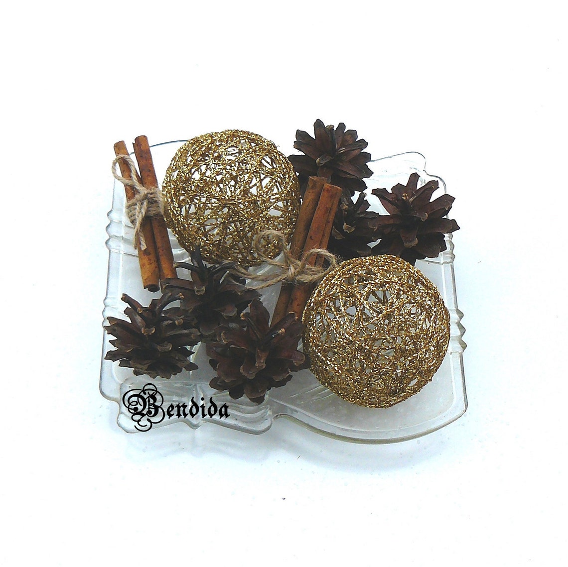 Gold Decorative Balls for Bowl Vase Fillers Orbs Yarn Etsy Norway