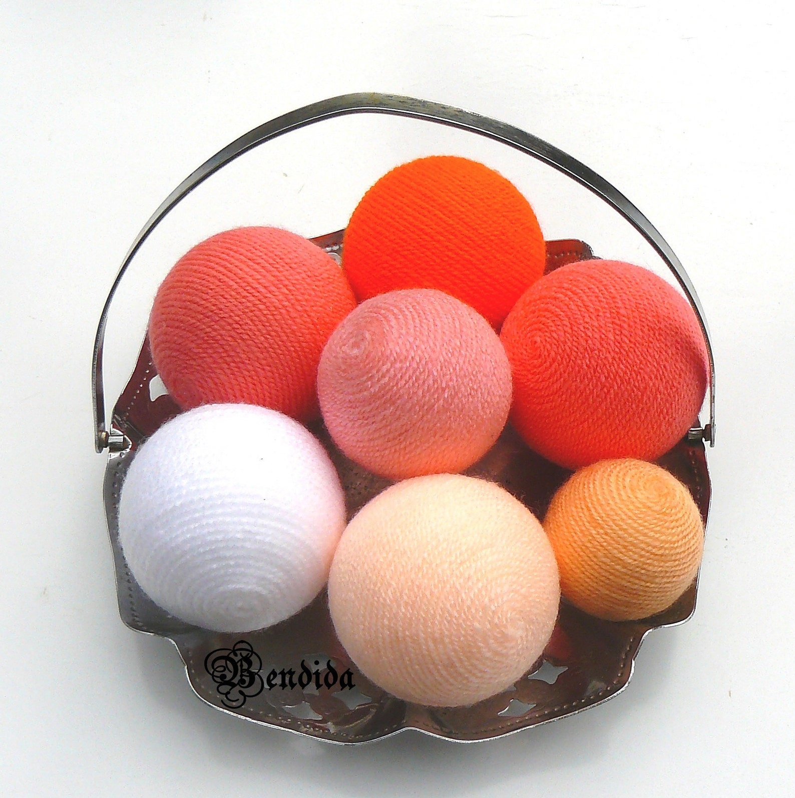 Orange Decorative Balls for Bowls Dining Table Centerpiece Etsy