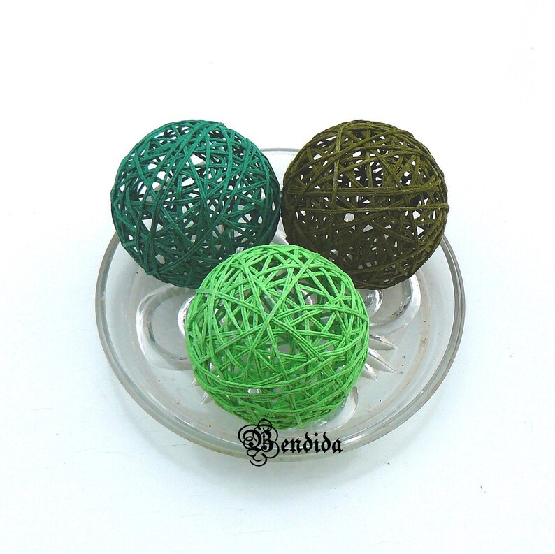 Green Decorative Balls for Bowl Dining Table Centerpiece Etsy