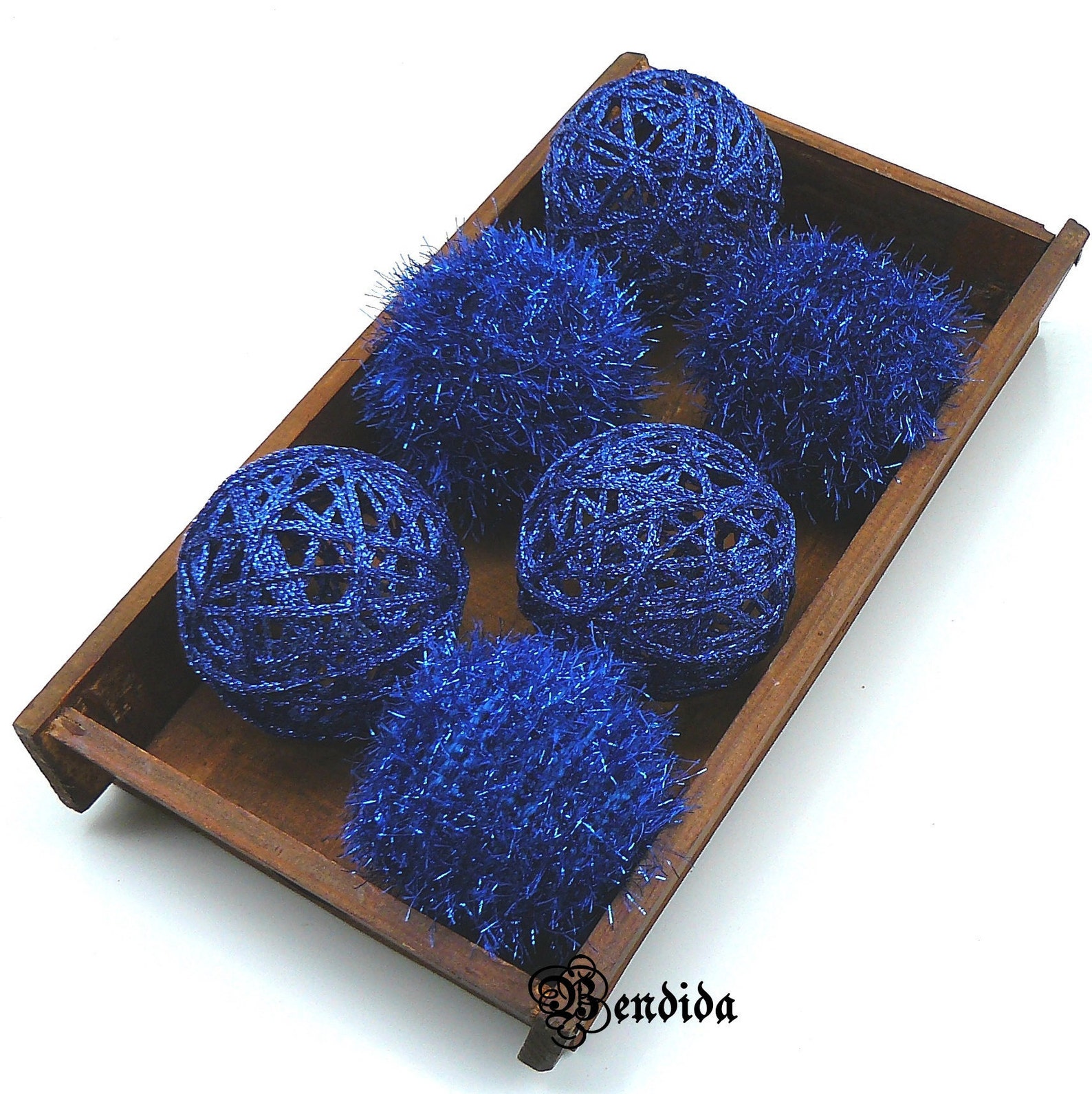 Navy Blue Decorative Balls for Bowl Vase Fillers Glitter Etsy