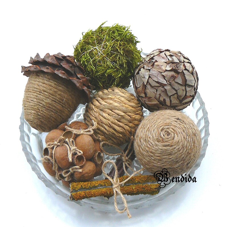 Moss Twine Decorative Balls for Bowls Vase Fillers Raffia Etsy
