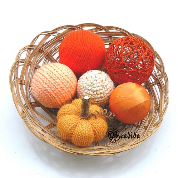 Orange Decorative Balls for Bowl Basket Vase Fillers Orbs Etsy