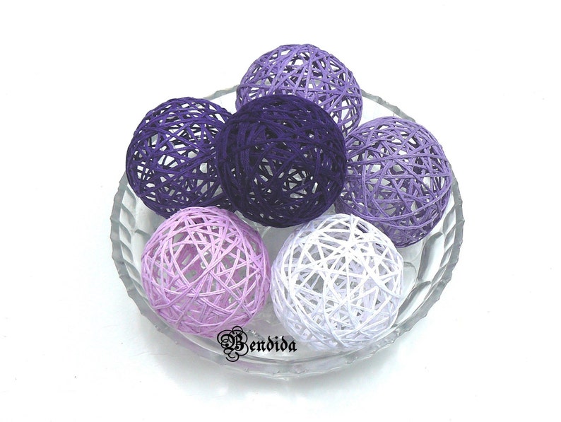 Purple Decorative Balls for Bowls Living Room Table Etsy