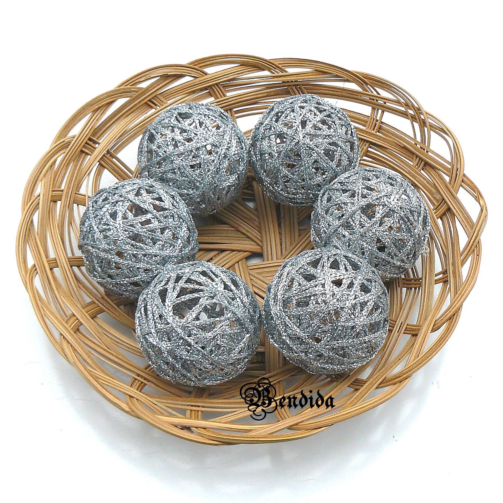 2 Silver Decorative Balls for Bowl Vase Fillers Small Etsy Australia