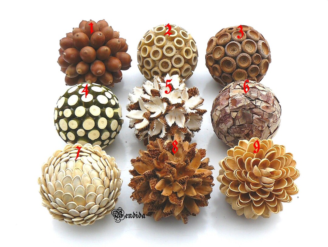 Large Decorative Balls for Bowls Vase Fillers Textured Orbs Etsy