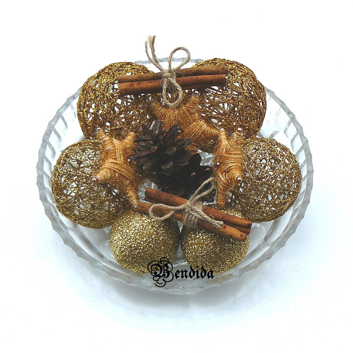 Gold Decorative Balls for Bowl Vase Fillers Orbs Yarn Etsy Norway