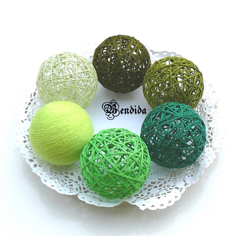 Green Decorative Balls for Bowl Dining Table Centerpiece Etsy