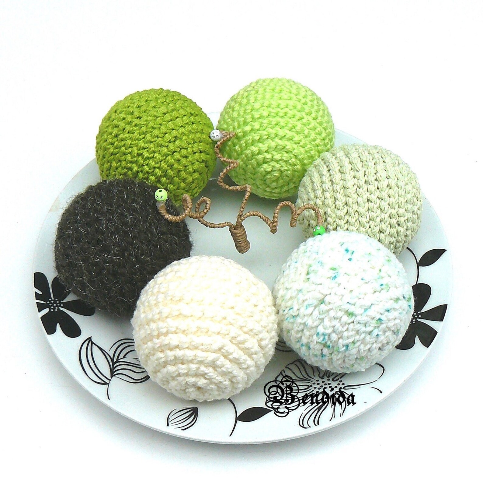 Green Decorative Balls for Bowl Vase Basket Fillers Rope Etsy