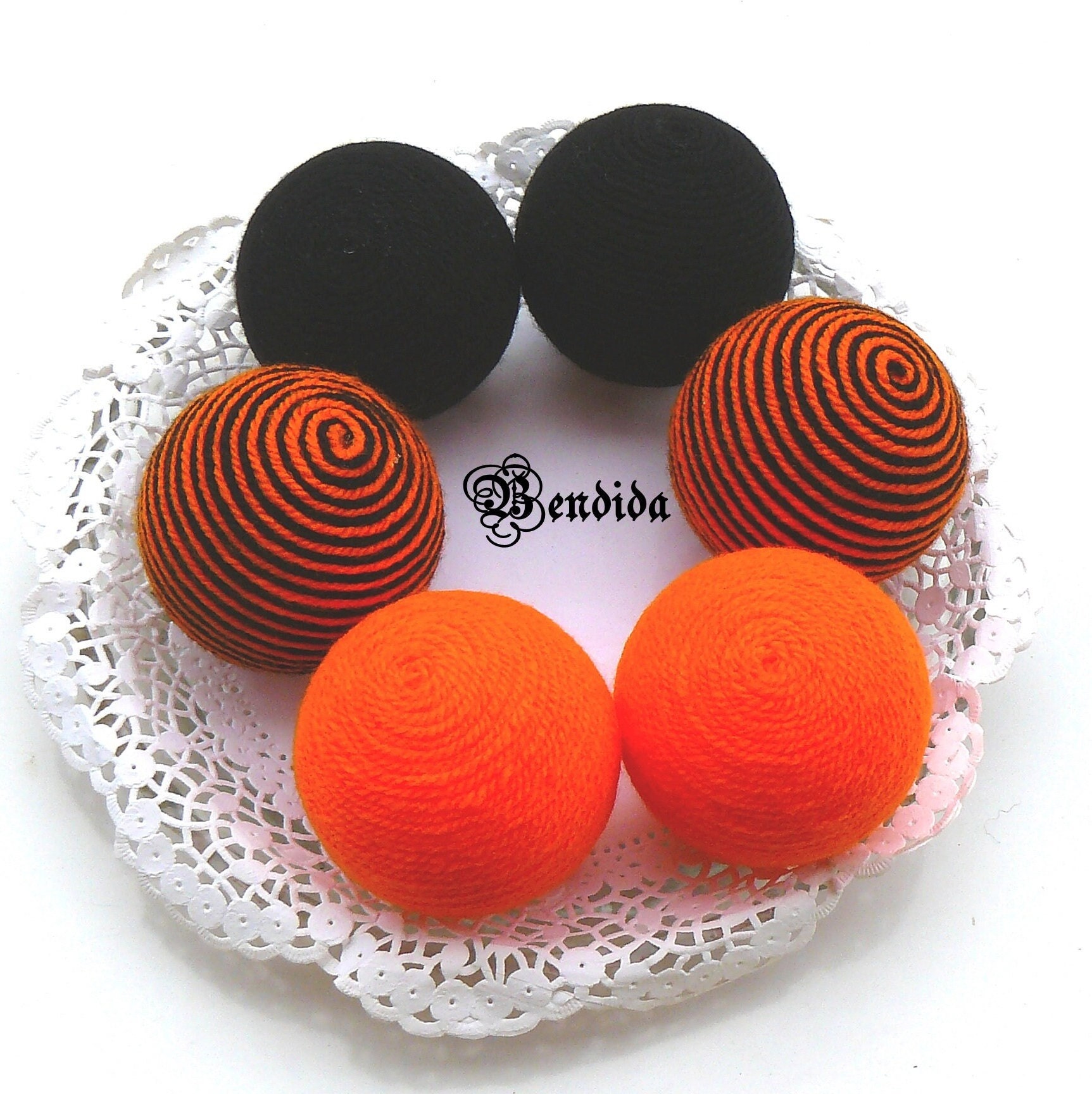 Orange Black Decorative Balls for Bowl Vase Fillers Orbs Etsy