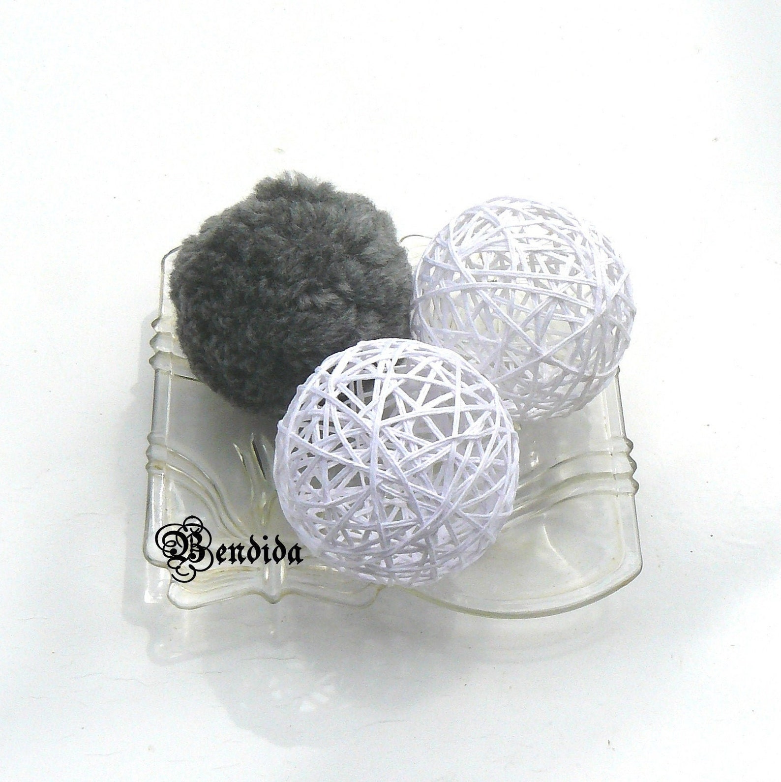 Gray Black White Decorative Balls for Bowl Vase Fillers Orbs Etsy