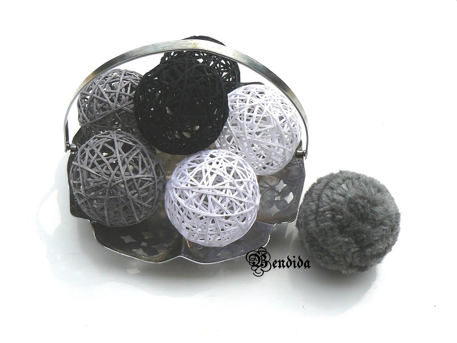Gray Black White Decorative Balls for Bowl Vase Fillers Orbs Etsy