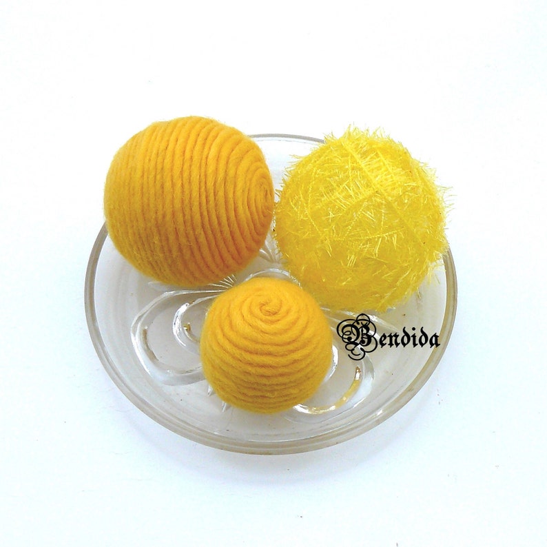 Yellow Decorative Balls for Bowl Vase Fillers Orbs Wrapped Etsy