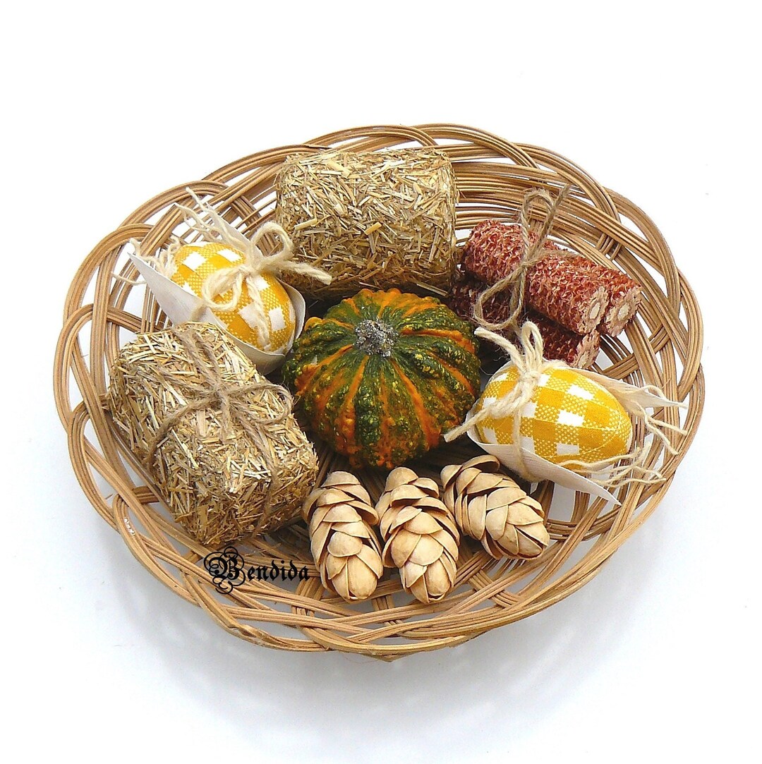 Primitive Bowl Vase Fillers Farmhouse Table Centerpiece Mix Etsy