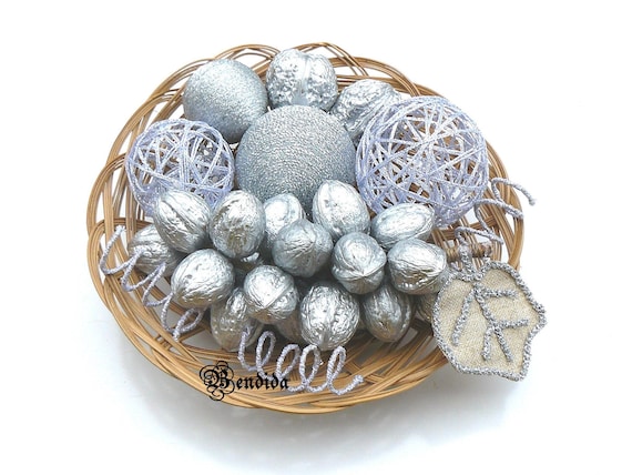 Glittering Silver Decorative Sphere Silver Matte Glitter Ball Christmas tree Ornaments – St  main image 2