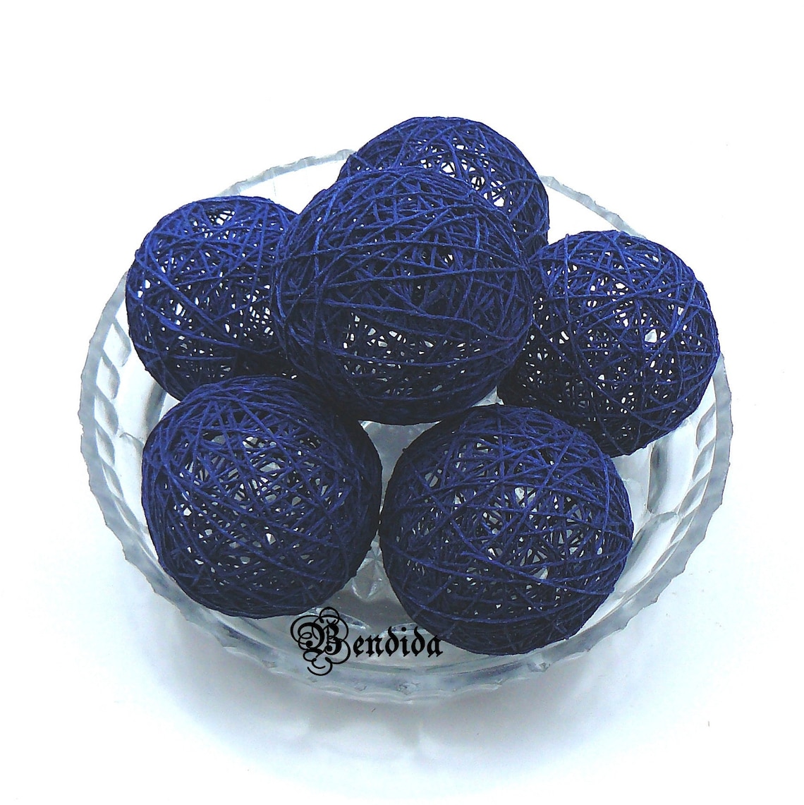 Navy Blue Decorative Balls for Bowl Vase Fillers Orbs Wrap Etsy