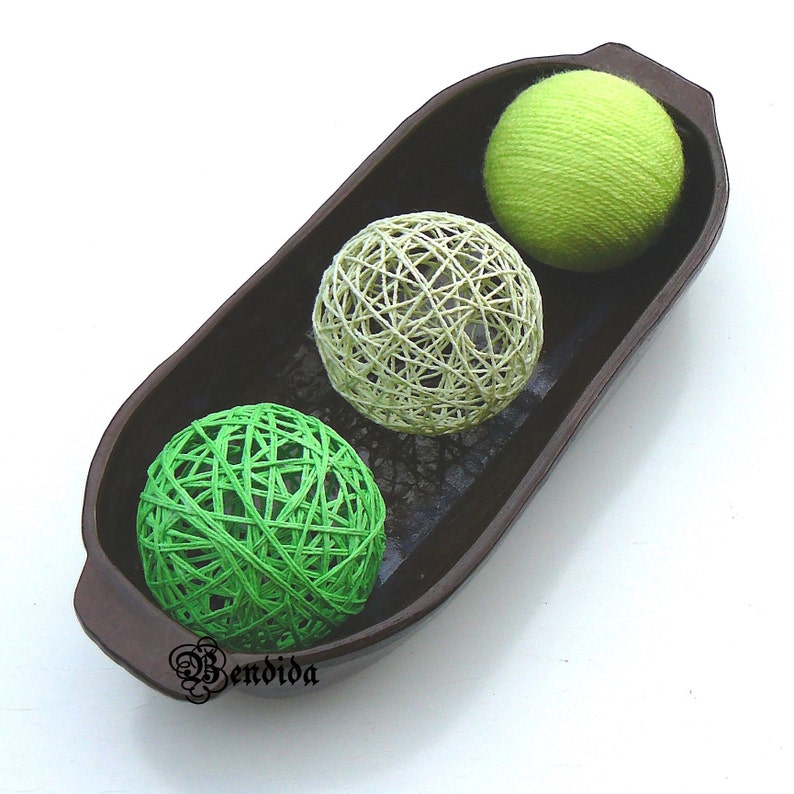 Green Decorative Balls for Bowl Dining Table Centerpiece Etsy