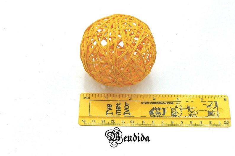 Yellow Decorative Balls for Bowls Dining Table Centerpiece Etsy