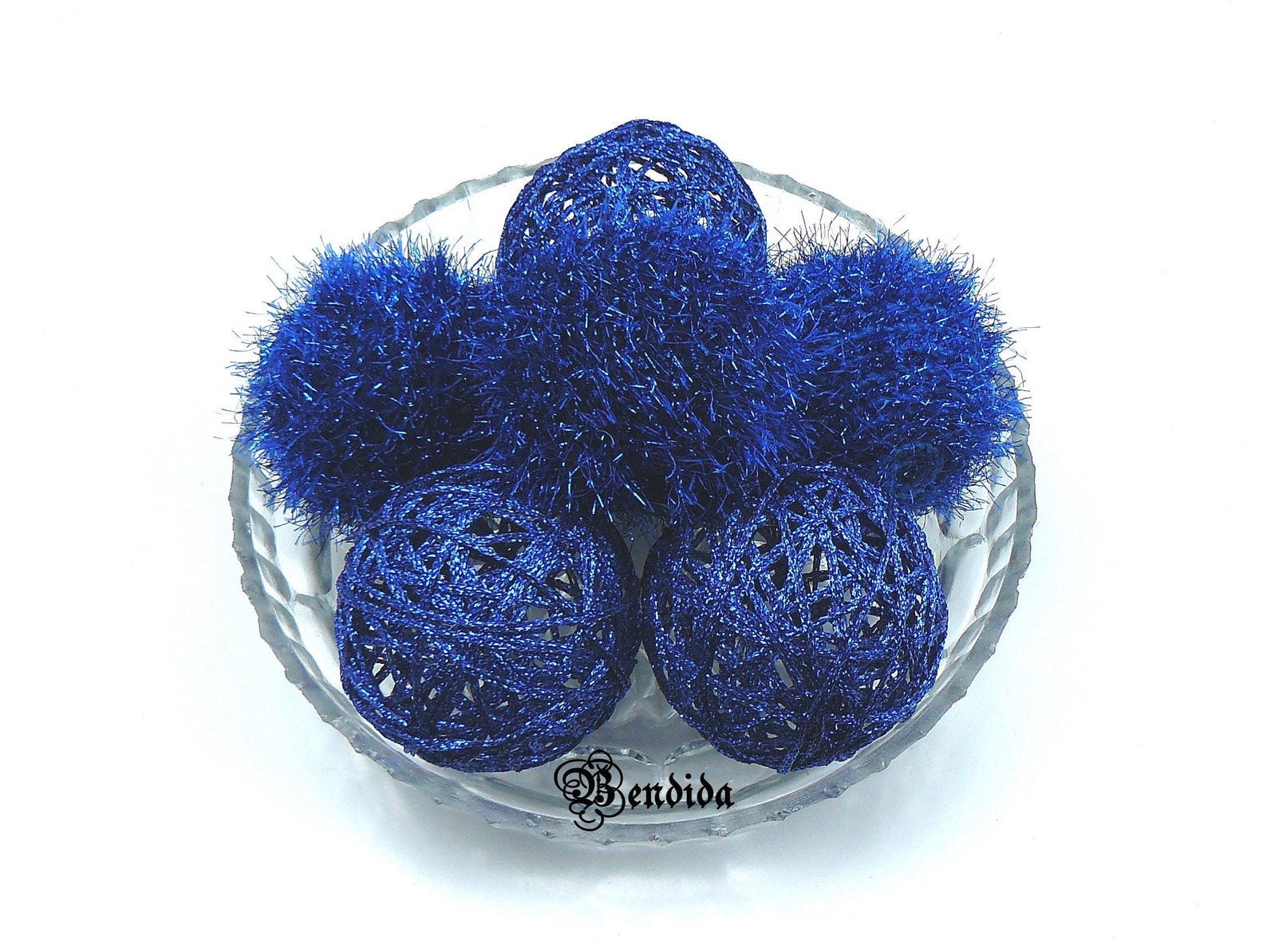 Navy Blue Decorative Balls for Bowl Vase Fillers Glitter Etsy