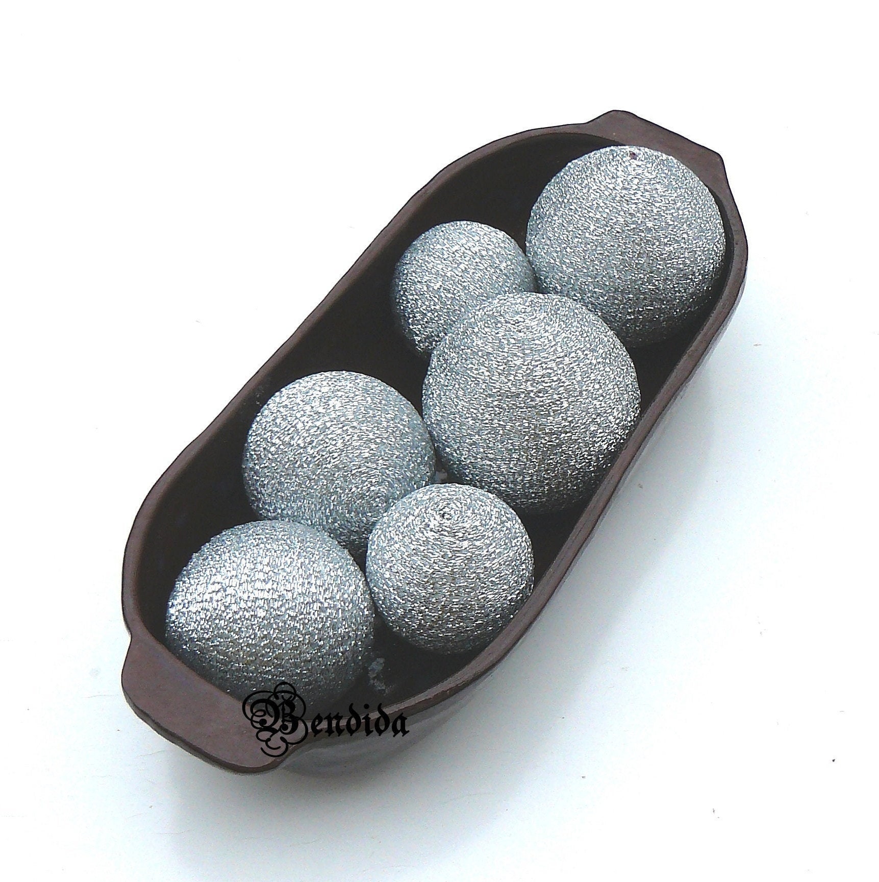 Silver Glitter Decorative Balls for Bowl Vase Fillers Orbs Etsy