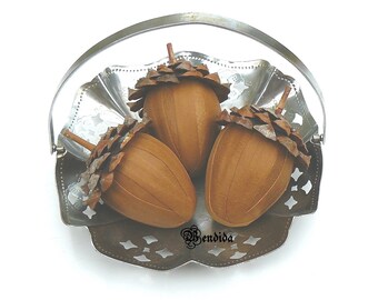 Cinq Glands Géants Burr – Artisanat, Décoration, Couronnes, Set 101924