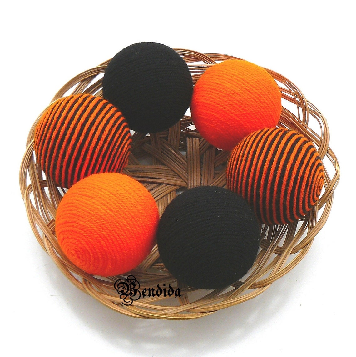 Orange Black Decorative Balls for Bowl Vase Fillers Orbs Etsy