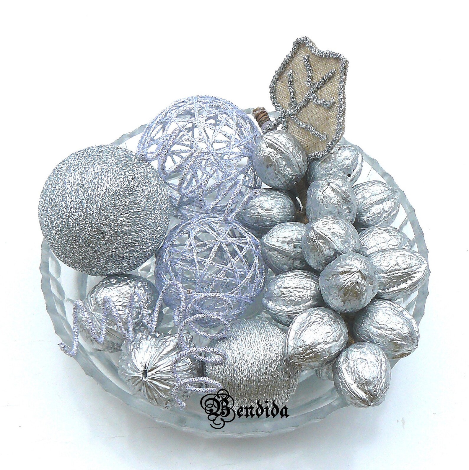 Silver Decorative Balls and Bunch of Grapes for Bowl Vase Etsy