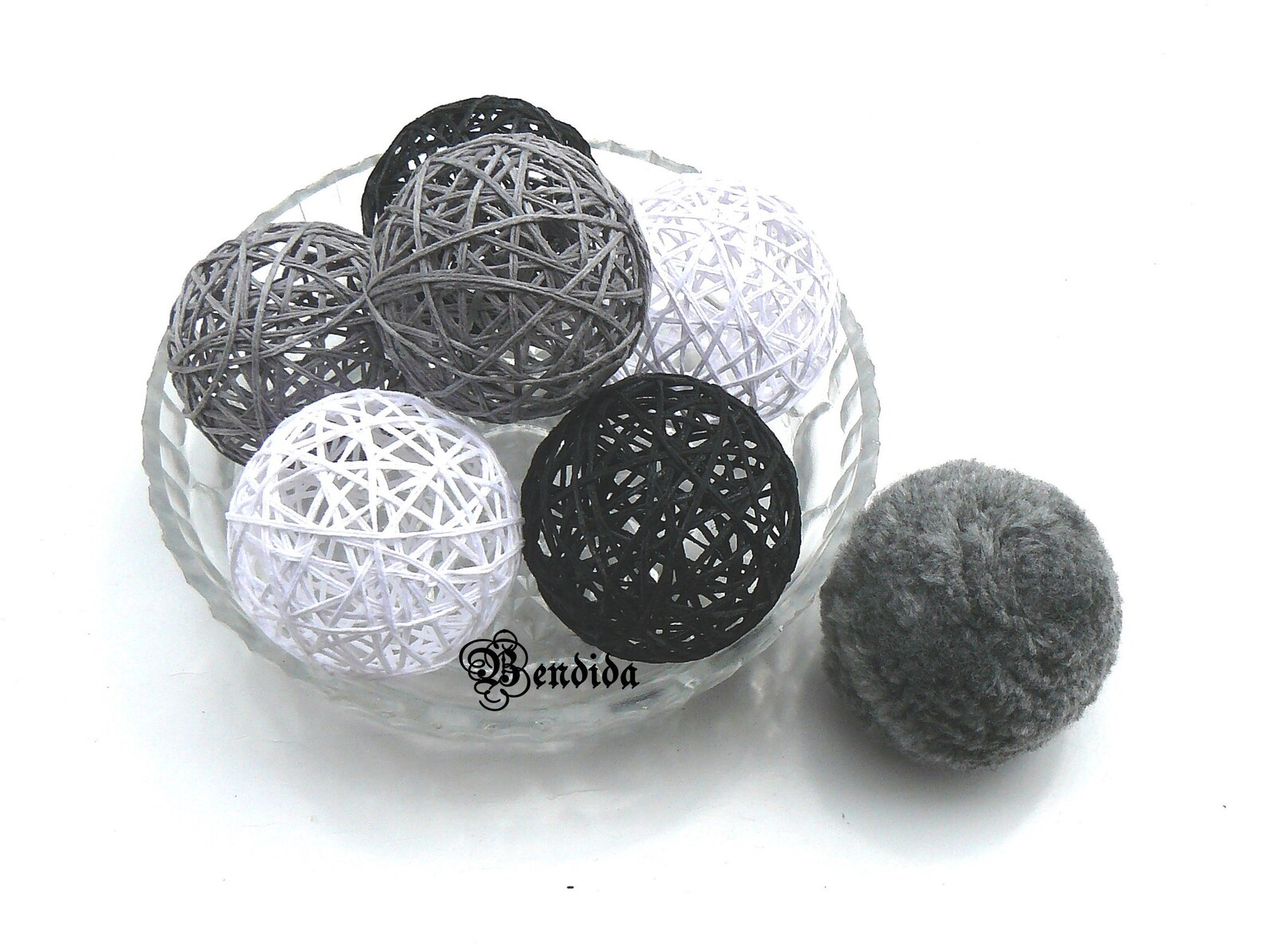 Gray Black White Decorative Balls for Bowl Vase Fillers Orbs Etsy
