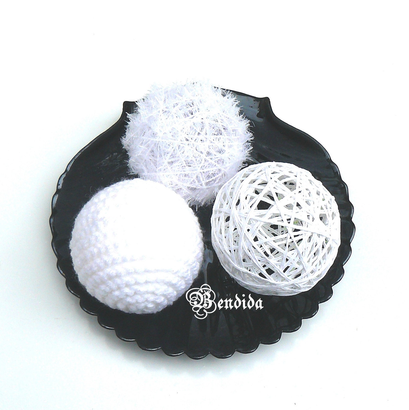 White Decorative Balls for Bowls Dining Table Centerpiece Etsy