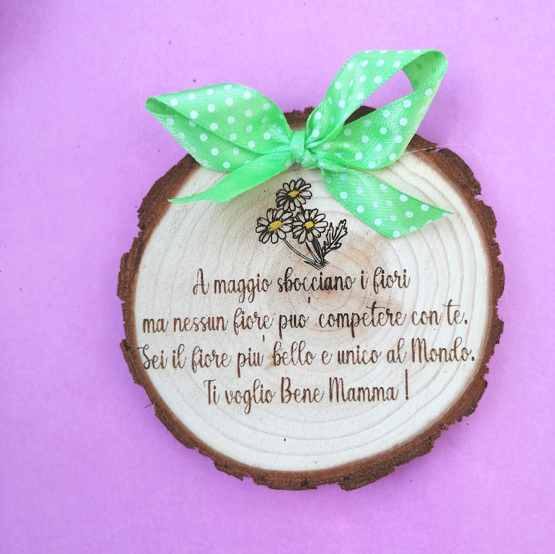 MOTHER'S DAY customizable wooden log mom mother's day diameter 10 cm 5