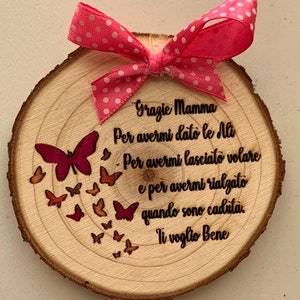 MOTHER'S DAY customizable wooden log mom mother's day diameter 10 cm 6
