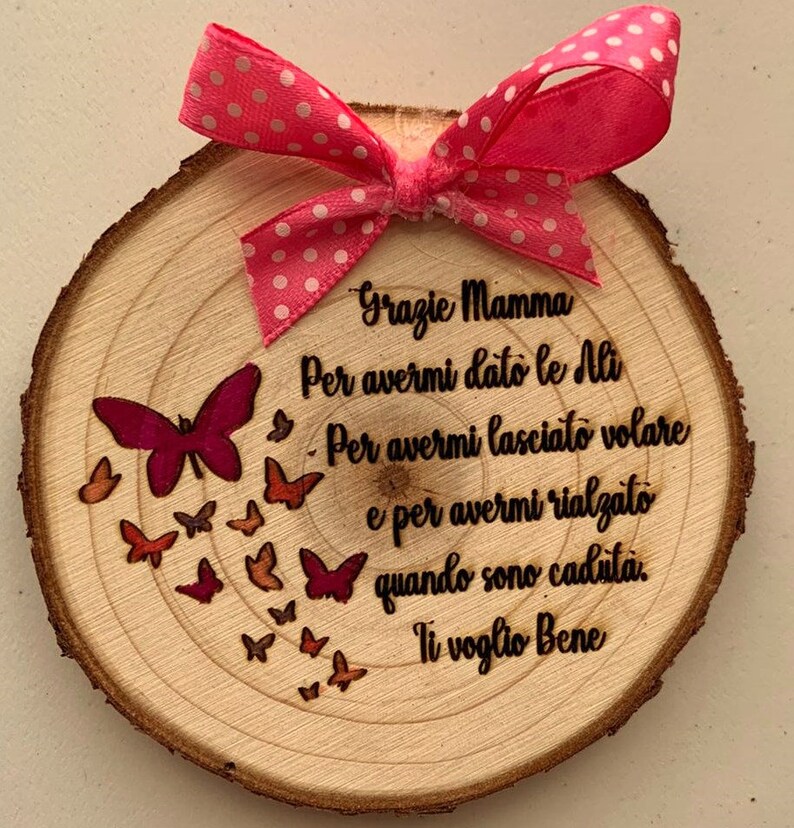 MOTHER'S DAY customizable wooden log mom mother's day diameter 10 cm 6