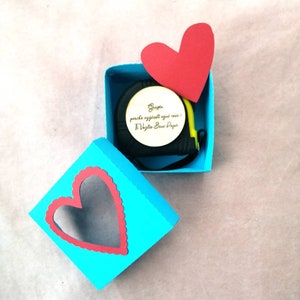 FATHER'S DAY gift idea - 3m measuring tape - with customizable phrase + gift box with heart