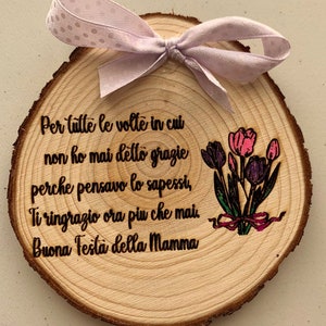 MOTHER'S DAY customizable wooden log mom mother's day diameter 10 cm 7