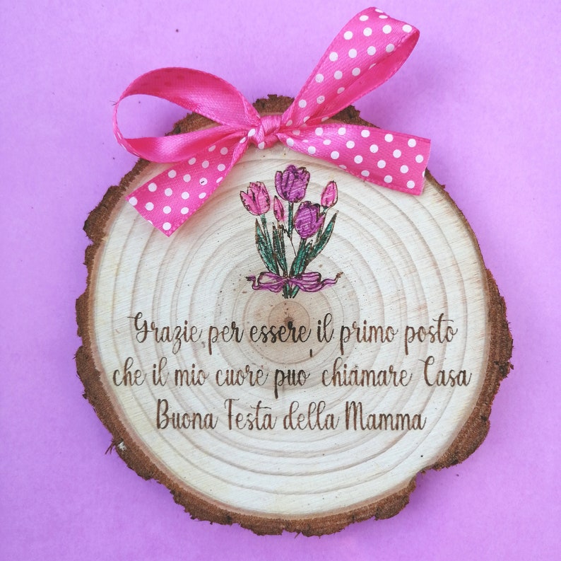 MOTHER'S DAY customizable wooden log mom mother's day diameter 10 cm 2