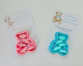 Emporte-pièce ours en peluche, découpeur, marque-place personnalisable baptême naissance anniversaire faveur