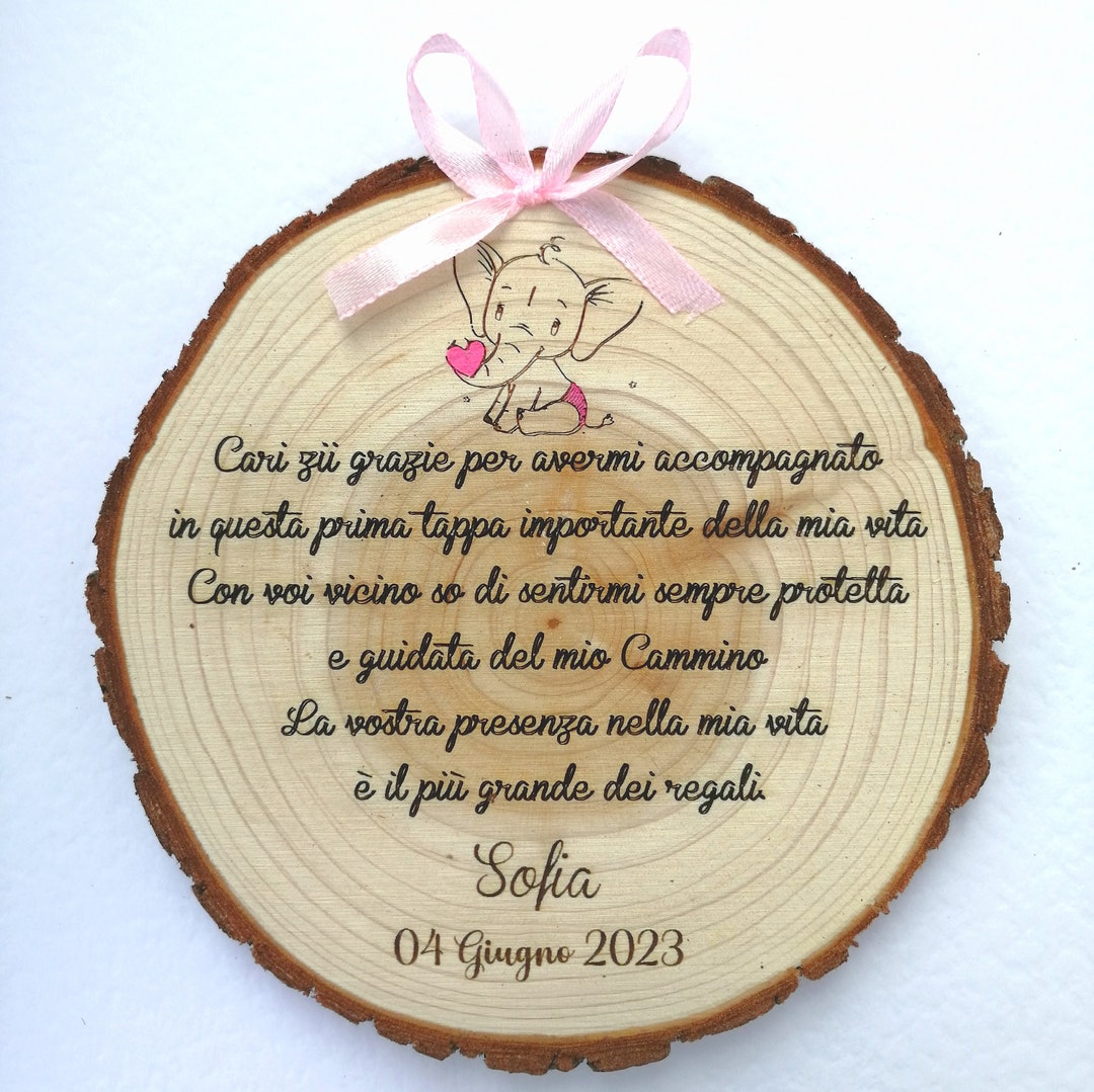 Cosa Si Regala Al Padrino Di Battesimo Bomboniera per Madrina/Padrino Battesimo con dedica frase incisione e