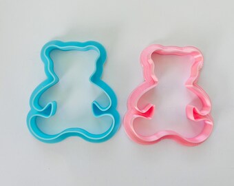 1 emporte-pièce ours en biscuit, découpoir, marque-place baptême personnalisable faveur anniversaire naissance