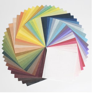 I [50 hojas] Papel HanJi tradicional coreano de color morera mixto (6 x 6 pulgadas) - / Manualidades de diseño artístico plegables hechas a mano (Soonji hecho a mano)