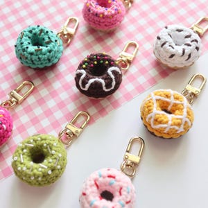 Handmade Crochet Donut Keychain - Cute & Sweet Gift Idea