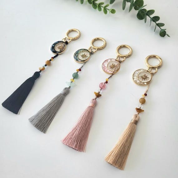 Moonlight Traditional Korean Norigae Keychain – Tassel With Resin