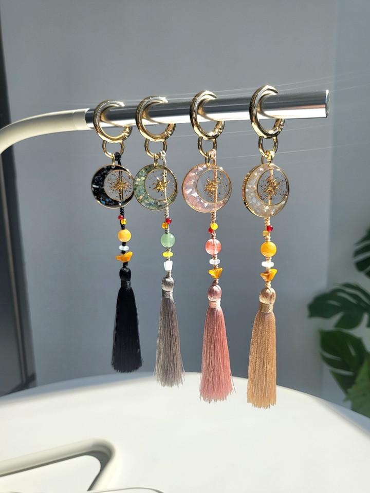 Moonlight Traditional Korean Norigae Keychain – Tassel With Resin