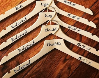 Personalised Wedding Day Hanger Decal Sets: Name, Role And Date