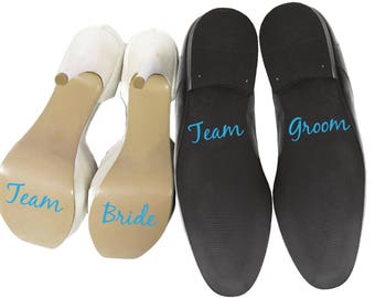 Team Bride Team Groom wedding shoe sticker - Bride Groom decal - Heel shoe - Couple - Wedding accessories - Wedding decal