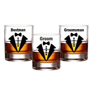 Groomsman Party Wedding Decals. Bow Tie Wedding Stickers. DIY Groomsman Gift. Whiskey, Beer, Wine, Flask, Box Transfer image 1