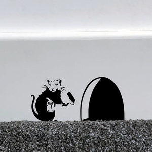 Banksy Rat Skirting Board Vinyl Decal. Wall Art Stickers For Your Home. Graffiti Style