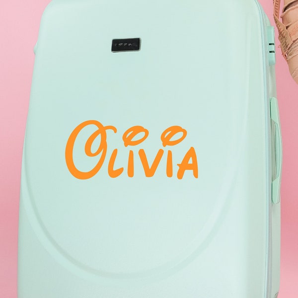 Suitcase Name or initials Decal - Personalized Luggage Sticker - Custom Vinyl Decal